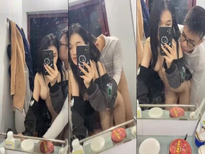 Em sinh viên cực phẩm chơi trước gương em còn chủ động quay phim làm kỷ niệm
