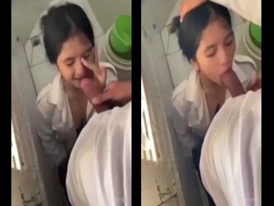 Trốn học đưa cô bạn thân vô nhà vệ sinh trường bú mút